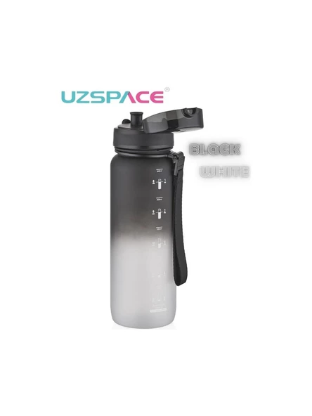 Uzspace Matara Tritan 800 Ml 3053-6 Black White ürün görseli 1