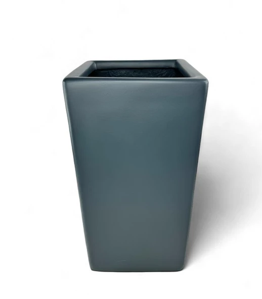 Nettenevime Fiber Saksı Antrasit Dik Dörtgen Vazo Dekoratif Saksı Fiberglas 25*25*50cm ürün görseli 1