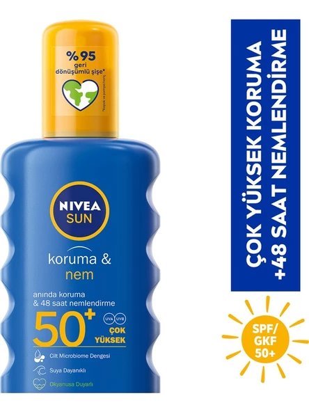 Nivea Sun Koruma&Nem Nemlendirici Güneş Spreyi Gkf 50+ 200 Ml ürün görseli 1