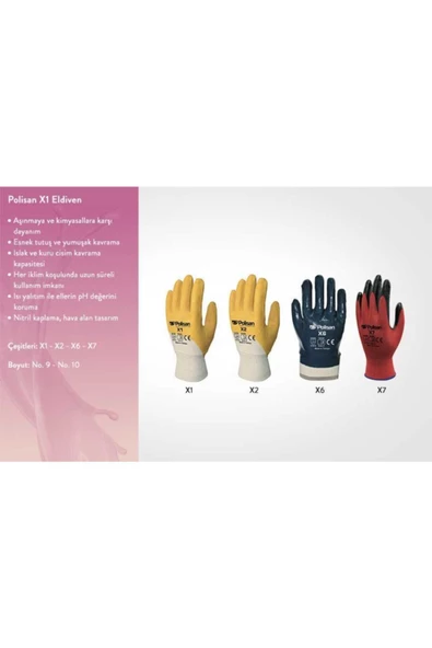 Polisan Polısan X1 Eldıven No:10 - Resim 2