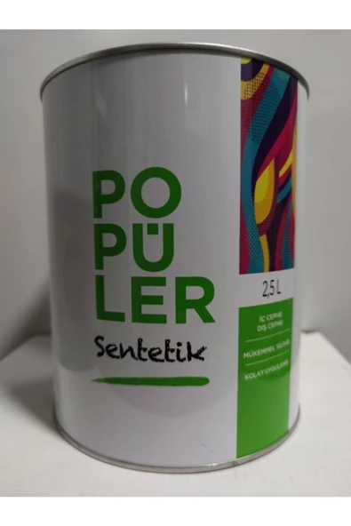 Polisan Popüler Sentetik Yağlı Boya 2,5Kg Siyah ürün görseli 1