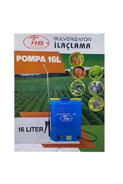Hb Garden Tools 16 Lt Hb Akülü Şarjlı Sırta Takılan Su Ilaç Dezenfektan Ilaçlama Pompası Kutulu ürün görseli 1