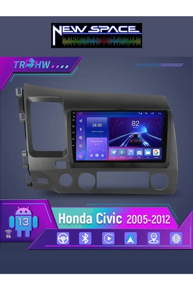 HONDA FD 6 Uyumlu ANDROİD 6GB RAM 128GB ROM 8 ÇEKİRDEK CARPLAY MULTİMEDYA ürün görseli 1