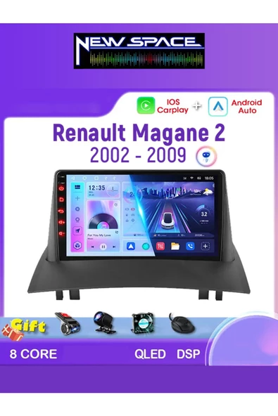 RENAULT MEGANE 2 ANDROİD 8GB RAM 128GB ROM 8 ÇEKİRDEK CARPLAY MULTİMEDYA ürün görseli 1