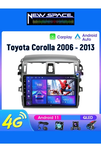 TOYOTA COROLLA ANDROİD 4GB RAM 64GB ROM 8 ÇEKİRDEK CARPLAY MULTİMEDYA ürün görseli 1