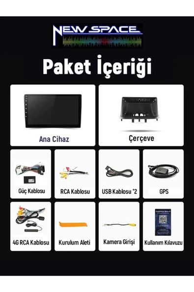 RENAULT FLUENCE ANDROİD 2GB RAM 32GB ROM CARPLAY NAVİGASYON MULTİMEDYA - Resim 2