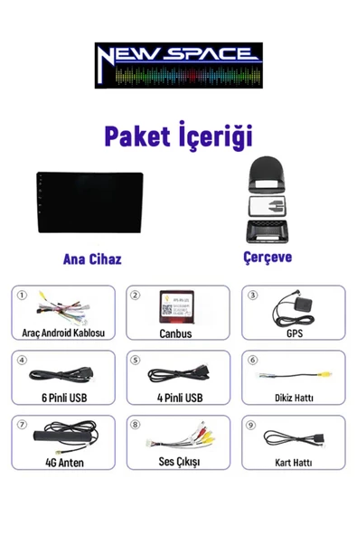 RENAULT CLİO 3 ANDROİD 4GB RAM 64GB ROM 8 ÇEKİRDE CARPLAY MULTİMEDYA - Resim 4