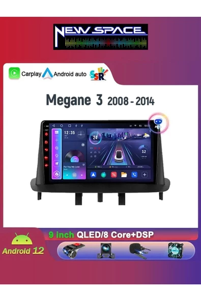 RENAULT FLUENCE ANDROİD 8GB RAM 128GB ROM 8 ÇEKİRDEK CARPLAY MULTİMEDYA ürün görseli 1