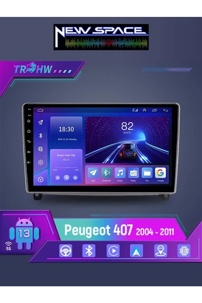 PEUGEOT 407 ANDROİD 2GB RAM 32GB ROM CARPLAY NAVİGASYON MULTİMEDYA ürün görseli 1