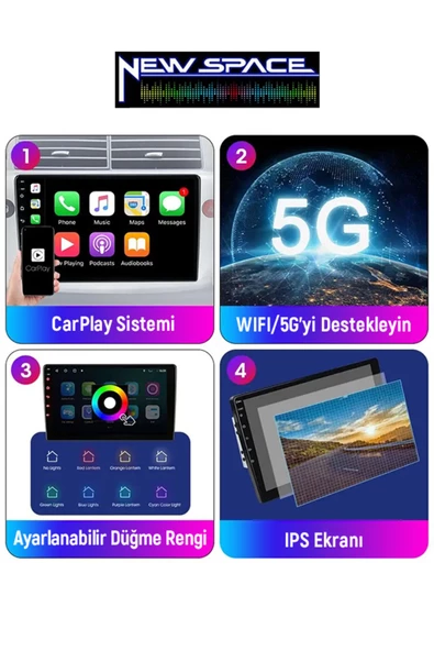 MAZDA 3 ANDROİD 2GB RAM 32GB ROM CARPLAY NAVİGASYON MULTİMEDYA - Resim 2