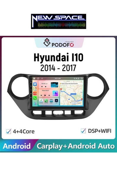 HYUNDAİ İ10 Uyumlu ANDROİD 4GB RAM 64GB ROM 8 ÇEKİRDEK CARPLAY MULTİMEDYA ürün görseli 1