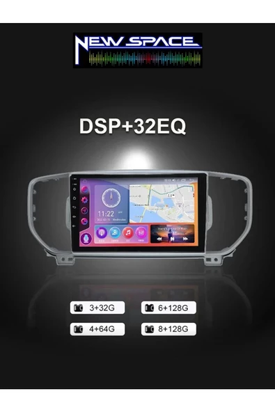 KİA SPORTAGE NEW ANDROİD 8GB RAM 128GB ROM 8 ÇEKİRDE CARPLAY MULTİMEDYA ürün görseli 1