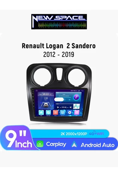 DACİA DOKKER 4GB RAM 64GB ROM 8 ÇEKİRDEK ANDROİD CARPLAY MULTİMEDYA ürün görseli 1