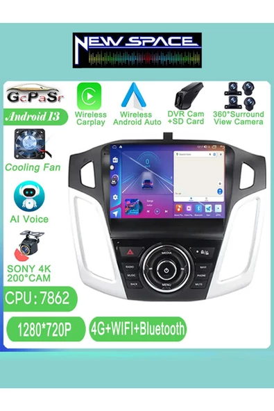 FORD FOCUS 3 ANDROİD 2GB RAM 32GB ROM CARPLAY NAVİGASYON MULTİMEDYA ürün görseli 1