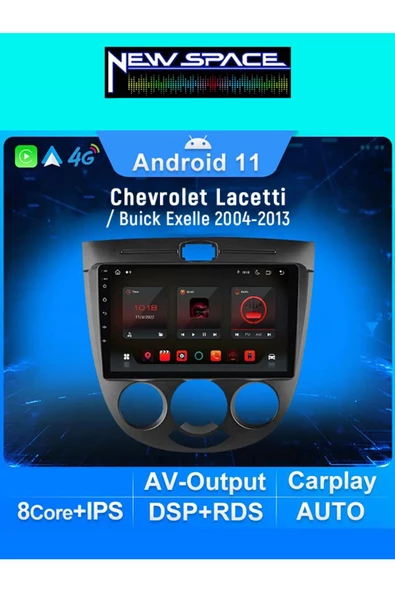 CHEVROLET LACETTİ Uyumlu 8GB RAM 128GB ROM 8 ÇEKİRDEK ANDROİD MULTİMEDYA ürün görseli 1