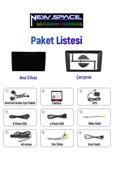 FİAT EGEA ANDROİD 2GB RAM 32GB ROM CARPLAY NAVİGASYON MULTİMEDYA - Resim 3