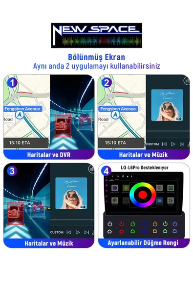 DACİA SANDERO 8GB RAM 128GB ROM 8 ÇEKİRDEK ANDROİD MULTİMEDYA - Resim 2
