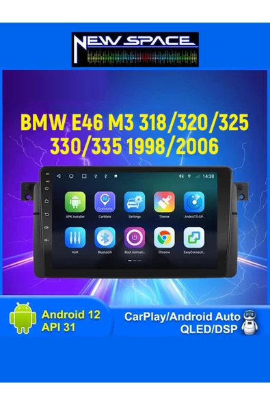 BMW E46 ANDROİD 2GB RAM 32GB ROM CARPLAY NAVİGASYON MULTİMEDYA ürün görseli 1