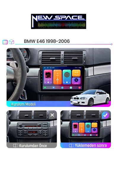 BMW E46 ANDROİD 2GB RAM 32GB ROM CARPLAY NAVİGASYON MULTİMEDYA - Resim 2