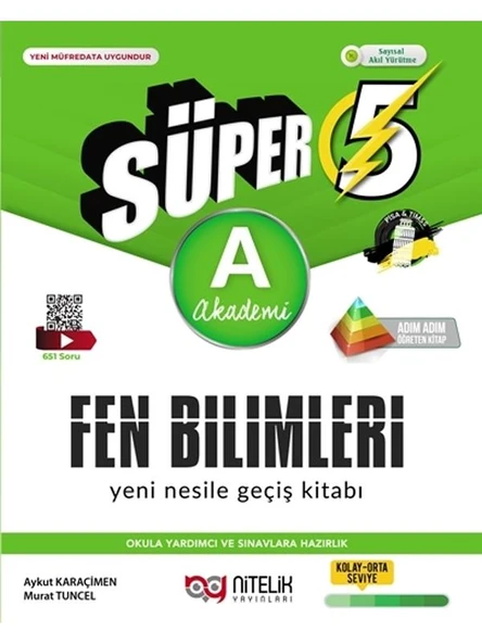 NİTELİK 5.SINIF SÜPER FEN BİLİMLERİ YENİ NESİLE GEGİŞ KİTABI (A) ürün görseli 1
