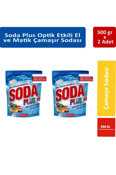 Soda Plus Etklili Çamaşır Sodası 500 gr x 2 Adet ürün görseli 1