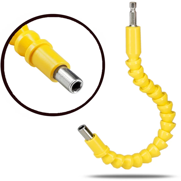 Akrobat Bits Uzatma 30cm Flexible Esnek Katlanır Bükülür Spiral Tornavida Vidalama Matkap Ucu ürün görseli 1