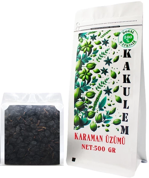 KAKULEM SERTİFİKALI Siyah Çekirdekli Karaman Üzümü 500 GR ürün görseli 1