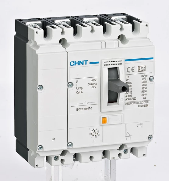 Chint NM8N-125S 4 Kutuplu 125A 50KA Sabit Kompakt Şalter 271610 ürün görseli 1