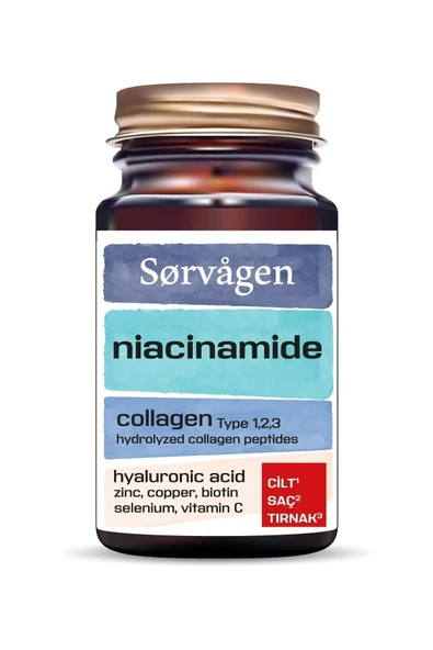 Sorvagen Niacinamide Collagen / Kolajen Hyaluronic Acid Tablet ürün görseli 1