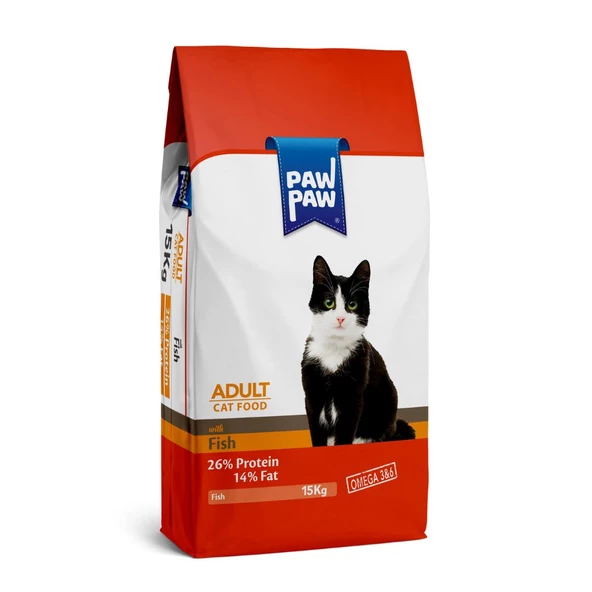 Paw Paw Balıklı Yetişkin Kedi Maması 15 kg ürün görseli 1