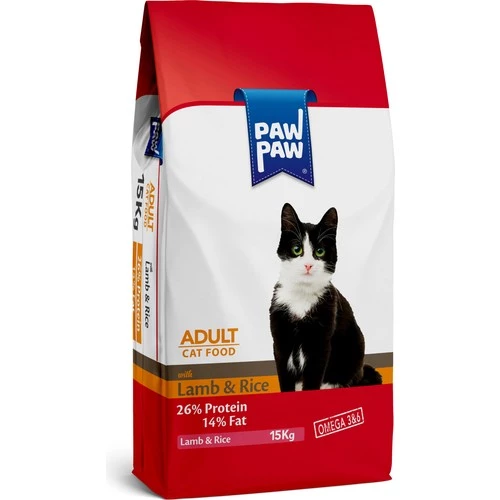 Paw Paw Kuzu Etli Yetişkin Kedi Maması 15 kg ürün görseli 1