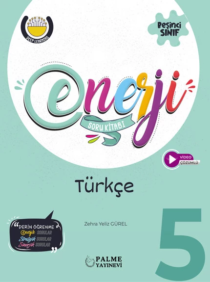 Palme Yayınevi Enerji 5. Sınıf Türkçe Soru Kitabı ürün görseli 1