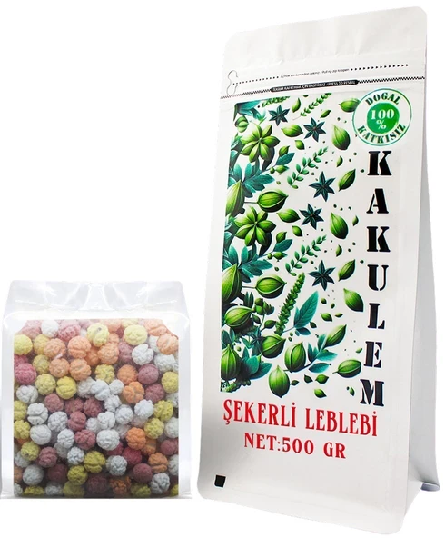 KAKULEM SERTİFİKALI Renkli Şekerli Leblebi 500 GR ürün görseli 1