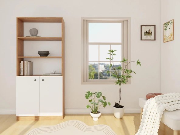 Sardes Kitaplık Marbella Kiraz / Beyaz ürün görseli 1