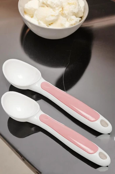 2li Plastik Helva Kurabiye Dondurma Servis Sunum Kaşığı ürün görseli 1