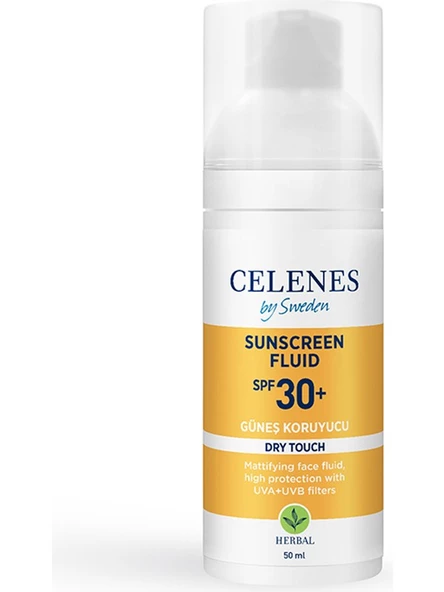 Celenes Herbal SPF30 Fluid Dry Touch Güneş Kremi 50 ml ürün görseli 1
