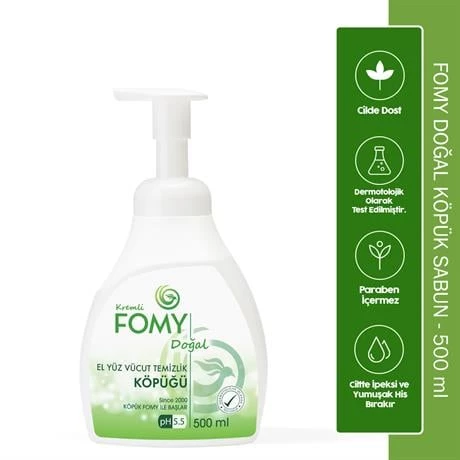 FOMY Doğal Köpük Sabun El Yüz Vücut 500 ml ürün görseli 1