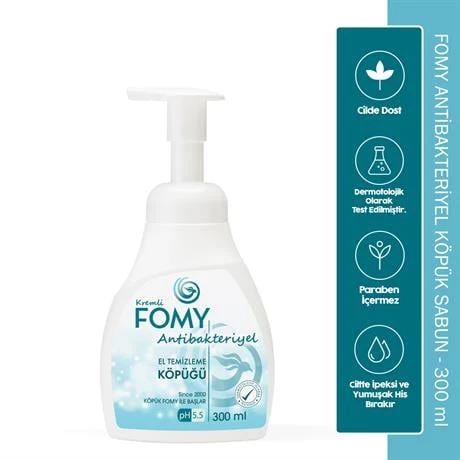 FOMY Antibakteriyel Köpük Sabun El Yüz Vücut 300 ml ürün görseli 1