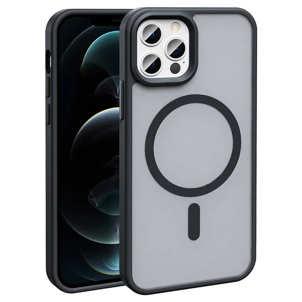 iPhone 13 Pro Kılıf Magsafe Şarj Özellikli Mat Arka Yüzey Sio Kapak ürün görseli 1