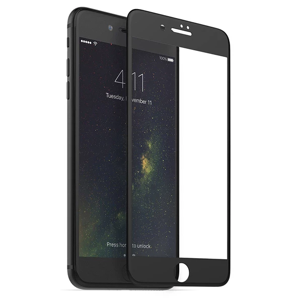 Bufalo iPhone 7 Plus / 8 Plus Ekran Koruyucu Seramik Mat Nano 9D Tam Kaplama Siyah ürün görseli 1