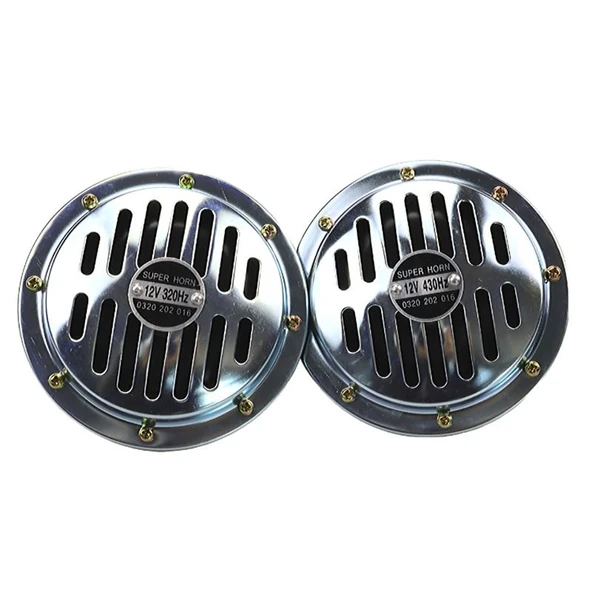 Space Dı dıt korna 12v rölesiz super ton büyük krom  set / SSKO71 ürün görseli 1