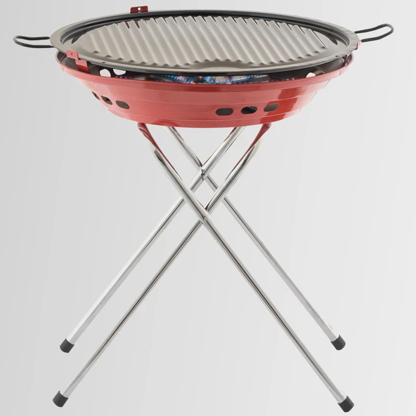 Orgaz GR-810/3 Çapraz Ayaklı Tüplü Dumansız Mangal Saç Grill ürün görseli 1