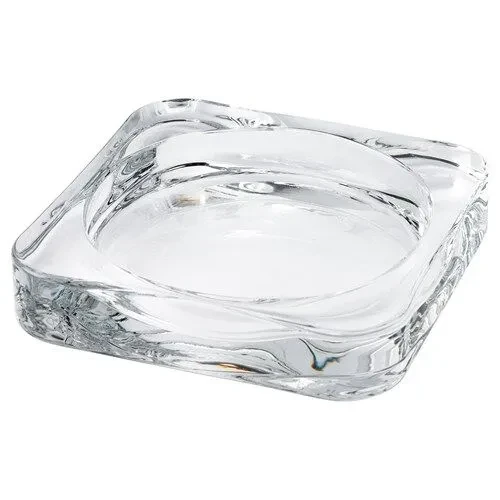 IKEA Glasıg Mum Tabağı Cam 10x10 cm Klasik Sunum Tabağı Mumluk ürün görseli 1