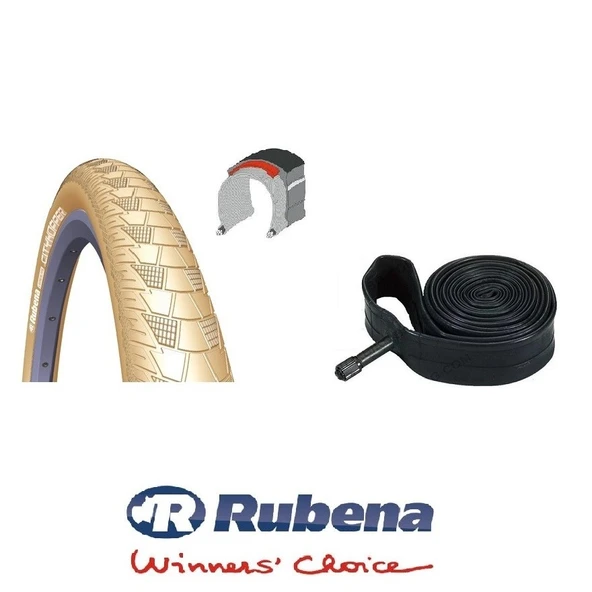 Rubena Mitas 26x2.00 Aps+Rs Cityhopper Lastik Takımı Krem ürün görseli 1
