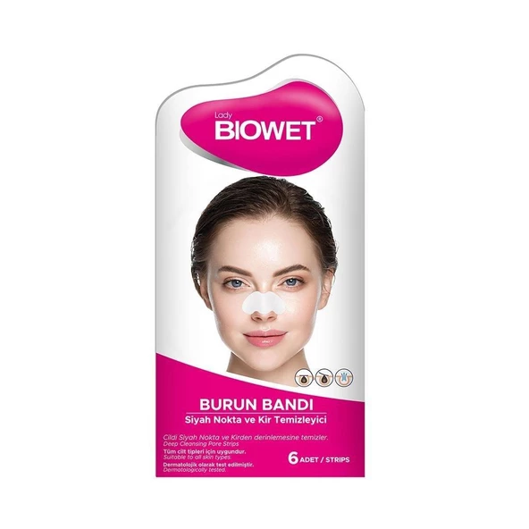 Biowet Siyah Nokta ve Kir temizleyici Burun Bandı 6 Adet ürün görseli 1