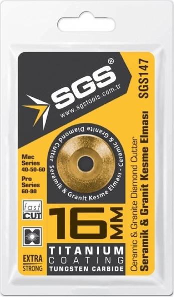 SGS  Seramik Ve Granit Kesme Elması Titanyum 16mm Sgs147 ürün görseli 1