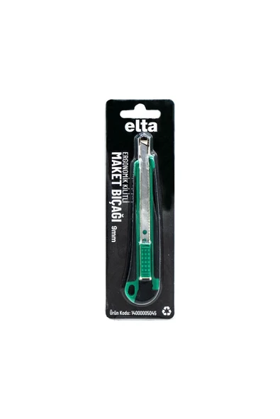 ELTA Ergonomik Kilitli Dar Maket Bıçağı 9 mm ürün görseli 1