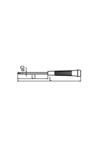 Elektronikçi Tip Klemens Torx Uçlu Tornavida T8x60 - Resim 2