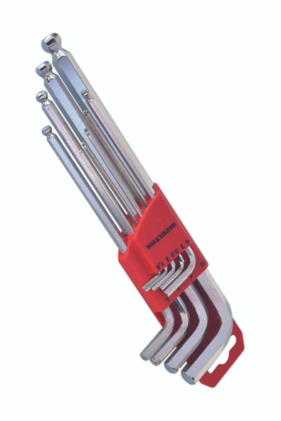 İZELTAŞ Yuvarlak Başlı Allen Anahtar Takımı Altı Köşe Uzun Boy 9 Parça 1.5 2 2.5  3 4 5 6 8 10 mm ürün görseli 1