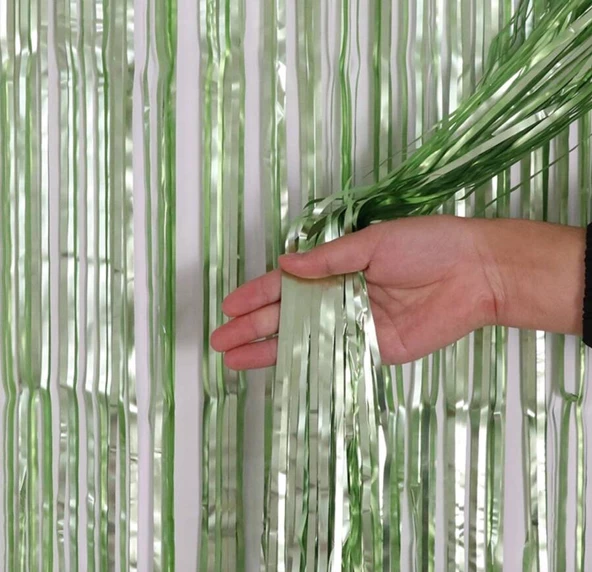 Mat Açık Yeşil Arka Fon Süs 100x200 cm ürün görseli 1